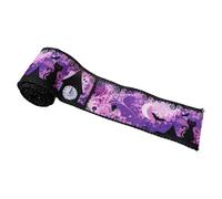 1 rouleau de ruban de satin gros-grain en polyester pour emballage joyeux décoration Halloween fournitures de fête