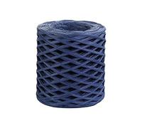 1 rouleau de ruban en raphia naturel pour loisirs créatifs, cadeaux, bouquets de fleurs, décorations (bleu foncé)