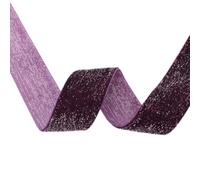 1 rouleau de ruban en velours unilatéral à paillettes, 9 m x 38 mm, en tissu, décoratif, à paillettes, pour emballage, cadeaux, bricolage, vêtements, lilas
