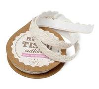 Ruban Tissu Adhésif Dentelle Ivoire 10 Mm X 2 M Taille Unique Blanc