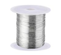 1 Rouleau Fil en Acier Inoxydable 304,Bobine de Fil Inox,Fil D'acier Corde 100 m x 0.5 mm,Pliable Fil Inox avec Bobine,Fil D'Acier Inoxydable pour La Fabrication de Bijoux, Le Bricolage (Argent)