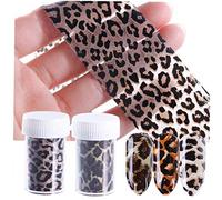 1 Rouleau Ongles Feuille De Transfert Leopard Sticker Animal Adhésif Nail Wrap Decal Manucure 3d Décoration Conseils Couleur Aléatoire