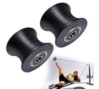 1 rouleau pour vélo elliptique, roue de rechange en polyuréthane et noyau en aluminium, accessoire d'équipement de fitness noir pour machine Orbite, installation facile, taille 62 x 50,5 mm (42 x 25,5