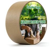 1 Rouleau Ruban d'Emballage Kraft 50mmx50m Écologique Inscriptible | Ruban emballage biodégradable écologique. Déchirable main, inscriptible, pour expédition & déménagement.