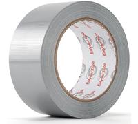 1 Rouleau Ruban Toilé Argenté 50mm x 27,4m Résistant Imperméable | Ruban industriel argenté réparations & étanchéité. Imperméable, déchirable main, intérieur & extérieur.