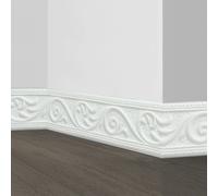 1 rouleau Sticker de ligne de plinthe avec motif en relief de fleurs 3D, feuilles et vignes, design romantique spécial. Matériau en mousse XPE auto-adhésif anti-choc pour mur. Style minimaliste modern