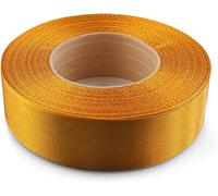 1 Ruban De Satin - 25 Mm X 32 M - Couleur Orange Pâle - Ruban Décoratif En Tissu - Pour Travaux Manuels, Décoration De Mariage, Emballage Cadeau