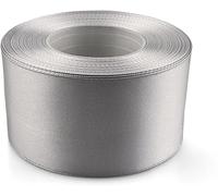 1 Ruban De Satin, 50 Mm X 32 M, Couleur : Argent Pâle, En Tissu, Décoratif, Pour Le Bricolage, La Décoration De Mariage, L`Emballage De Cadeau