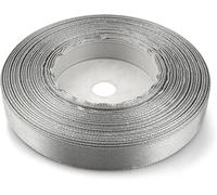 1 Ruban De Satin De 12 Mm X 32 M - Couleur Argent Foncé - Ruban Décoratif En Tissu - Pour Travaux Manuels, Décoration De Mariage, Emballage Cadeau