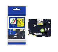 1 ruban thermorétractable IDIK noir sur jaune 17,7 mm HSe641 HS2-641 compatible avec les imprimantes d'étiquettes Brother PT-H300 PT-E550