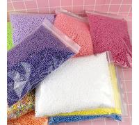 1 Sac 2-4mm Bricolage Slime Boules Neige Boue Particules Accessoires Petites Perles De Mousse Minuscules Pour Floam Remplissage Drôle Enfants Jouets Pour Les Enfants