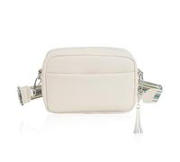 1 sac à bandoulière décontracté avec 1 pompon, outil de rangement portable, sac à bandoulière tendance en polyuréthane, sac pour téléphone portable avec plusieurs compartiments, sac réglable pour