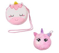 1 Sac À Bandoulière En Peluche Et 1 Sac À Main En Peluche, Sacs Pour Filles, Sacs D'Animaux De Dessin Animé, Sacs À Bandoulière Mignons, Sacs À Bandoulière Pour Enfants, Sacs À Main Mignons