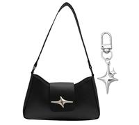 1 Sac À Bandoulière Noir Et 1 Remorque Brillante, Poche Pour Femmes, Sac À Main Pour Femmes, Sac À Main Pour Femmes, Choses Cool Pour Les Filles À L'Adolescent.