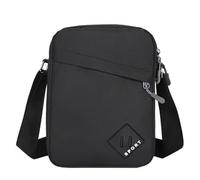 1 sac à bandoulière pour homme, sac à bandoulière en toile, multifonctionnel, sac de loisirs tendance réglable, convient pour les voyages, le travail et les voyages (noir), Noir