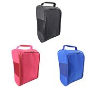 1 sac à chaussures de golf avec ventilation en maille, sac de transport portable en polyester avec double fermeture éclair et poignée pour voyage, camping, golf (rose)