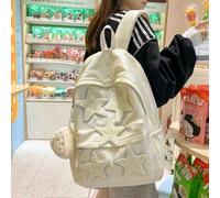 1 sac à dos à motif étoilé pour étudiantes du secondaire et du supérieur, compartiments spacieux, pratique pour l'école et les sorties quotidiennes Polyester