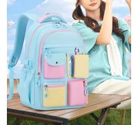 1 sac à dos aux couleurs macaron avec de nombreux compartiments, grande capacité et léger pour le quotidien Un design moderne décliné en trois douces teintes macaron et une coupe qui préserve sa forme