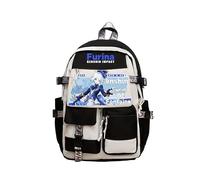 1 sac à dos Genshin Impact en toile d'animation pour étudiant 29 pièces, style 3, taille unique