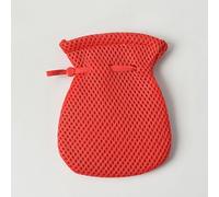 1 sac à savon brodé avec personnage Fu fait à la main, pochette en maille à bulles, économiseur de savon exfoliant avec cordon de serrage, outil de nettoyage du visage et du corps pour la douche