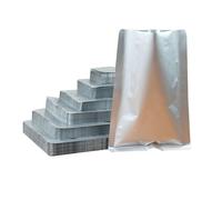 1 Sac Aluminium pour Conservation Alimentaire, Sachet Sous Vide Soudable pour Café Thé Riz Légumineuses Noix, Poche Plate Ouverture Supérieure Étanche et Anti-Odeurs Argentée(Size:22x32cm)