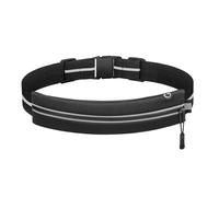 1 sac banane de course noir, sports de plein air, course à pied, sac banane étanche, sac banane de vélo de fitness, sac banane noir réfléchissant pour téléphone portable, Noir , 7.5Zoll, Minimalisme