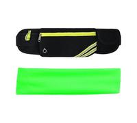 1 sac banane de sport, 1 élastique à cheveux, sac banane étanche, sac banane réfléchissant réglable, sac banane de fitness, sac banane de course, sac banane de poche, adapté pour les randonnées en