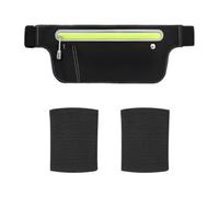 1 Sac Banane De Sport, 1 Paire De Bracelets, Sac Banane Réglable, Sac Banane Réfléchissant À Fermeture Éclair, Sac Banane pour Téléphone Portable, Adapté Au Sport Et Au Fitness