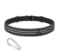1 sac banane extensible avec 1 boucle mousqueton, ceinture de sport, sac banane de fitness, sac banane de course, sac banane de course pour téléphone portable, portefeuille de voyage, ceinture