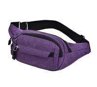 1 Sac Banane for Homme et Femme, modèle bandoulière, Sport, téléphone Portable, Couleur Unie, Grande capacité, Poitrine pour la Course à Pied, la Marche(Purple)