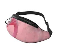 1 sac banane imprimé flamant rose avec prise casque, sac banane personnalisé unisexe pour la course à pied, la randonnée, pour homme et femme, Noir , Taille unique, Sacs à dos Sling
