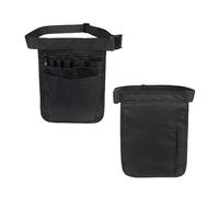 1 sac banane réglable multi-poches - Petit organiseur pour accessoires - Sac banane multifonction pour stylos, cotons-tiges, lingettes - Noir, Noir , Taille unique, Fashion