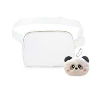 1 Sac Ceinture Imperméable, 1 Pendentif, Sac Ceinture Blanc, Sac Ceinture Femme Blanc, Mini Sac Ceinture, Sac Bandoulière, Sac Ceinture Mode