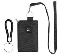 1 Sac De Carte Multifonction Et 1 Sac Clé, Sac De Carte Licou, Sac De Carte Antivol, Adapté Aux Voyages, Au Travail, Voyage d'affaires (Noir).