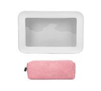 1 Sac De Maquillage Transparent Et 1 Sac en Velours Côtelé, Sac De Maquillage Étanche, Fournitures De Voyage, Sac De Rangement Portable.