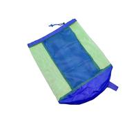 1 sac de rangement pour jouets de plage, sac à dos pour jouets de plage, sac en filet pliable, pour jouets de sable, accessoires de plage, sac de rangement pour jouets de bain (bleu)