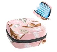 1 sac de rangement pour serviettes hygiéniques, grand organiseur de serviettes hygiéniques, sac réutilisable pour première période pour filles et femmes - 17 x 17 x 12 cm / motif cowgirl et cowboy