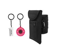 1 Sac De Sport Magnétique Et 2 Pendentifs, Adsorption Stable Et Facile À Transporter, Peut Contenir Une Bouteille D'Eau De 1 Litre Ou 1, 5 Litre, Sangle Réglable, Sports De Plein Air (Noir).