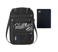 1 Sac De Voyage Et 1 Porte-Passeport, Sac De Passeport Multifonction À Col Suspendu, Brosse Étanche Et Antivol, Étui De Protection pour Documents D'Outre-Mer.