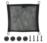 1 Sac en Filet De Rangement Suspendu, Équipé De 4 Boucles De Suspension Et 4 Vis, Sac en Maille Élastique, Sac De Rangement Multifonctionnel, Adapté Aux Chambres, Salles De Bains, Voitures, Etc.
