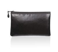1 sac ignifuge noir, sac à documents étanche et ignifuge, sac de rangement de fichiers de données, porte-documents, boîte à monnaie ignifuge
