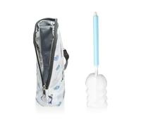 1 Sac Isotherme Portable, 1 Goupillon, Sac Isotherme Étanche, Sac De Rangement Pour Bouteilles, Housse De Protection Pour Bouteilles.
