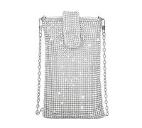 1 sac pour téléphone portable orné de diamants - Accessoire tendance pour dîner et fête - Sac à bandoulière simple - Mini sac à bandoulière élégant pour femme - Convient pour mariage, bal de fin