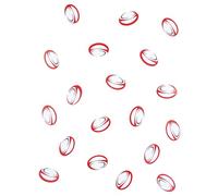 1 Sachet de 150 Confettis de Table Ballon de Rugby (Rouge et Bleu) - Made in France