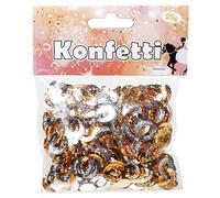 1 sachet de 25 g de confettis mélangés, motif fer à cheval, film métallique