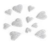 1 sachet de 50g de coeurs 3d - argent - 02003-002 Chaks Gris