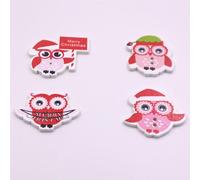 1 Sachet De Boutons De Dessin Colorés En Bois 30-38mm Boutons À Coudre Ornement En Motif De Hibou Bricolage Couture Artisanale (Mixte)