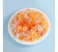 1 sachet de perles acryliques multicolores de style bonbon pour la création de bracelets et accessoires de téléphone faits main - Orange