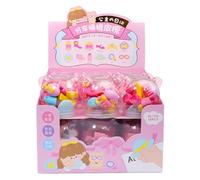 1 seau de gommes 3D en forme de dessin animé mignon tridimensionnel respectueux de l'environnement mini gomme 3D princesse caoutchouc (lot de 12 en 1 seau)