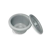 1 seau de toilette, chaise de nuit, chaise de toilette, seau hygiénique, couvercle à étrier, 7 l.